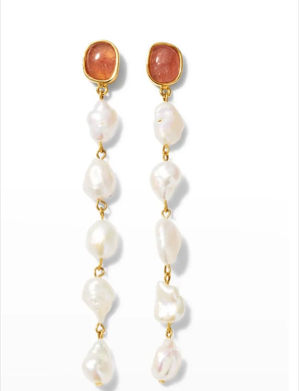 Lizzie Fortunato Earrings : Mother Of Pearl Purple  Amethyst Drop Mykonos